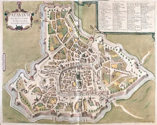 Padova, Olaszország - Georg Braun "Civitates Orbis Terrarum" című művében, Köln 1617.