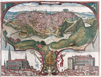 Toledo, Spanyolország - Georg Braun "Civitates Orbis Terrarum" című művében, Köln 1617.