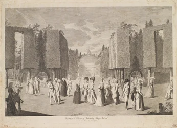 Friederichsberg Hauge bejáratánál készült kilátás 1786-ban