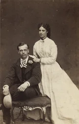 Alekszandr Alekszandrovics orosz nagyherceg és Dagmar dán hercegnő, 1866.