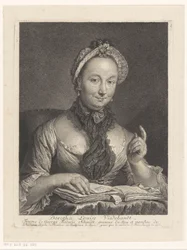 Dorothée Louise Viedebandt, Georg Friedrich Schmidt művész feleségének portréja Dorothée Louise Viedebandt, Femme de George Frederic Schmidt (cím a tárgyon)