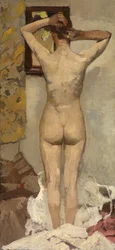 Álló meztelenül