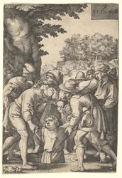 Józsefet testvérei kútba engedték, a József története című sorozatból, 1546.