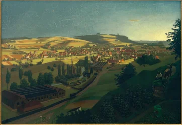 G.Scholz, Grötzingen látképe