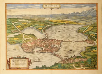 Mantova térképe Georg Braun világtérképéről