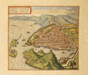 Marseille térképe Georg Braun világtérképéről