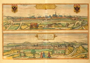 Bécs és Buda térképe a második világháborúból, Georg Braun