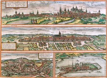 Nürnberg, Ulm, Salzburg, Lindau, Németország, Ausztria, Ausztria