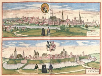 Nysa és Legnica (Lignica), Lengyelország (metszet)