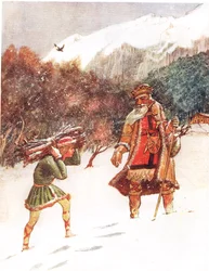 Jó Vencel király, illusztráció az "Egy képes énekeskönyvből", 1910