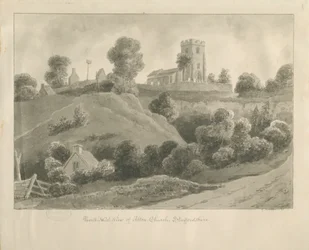 Alton templom: szépia rajz, 1841