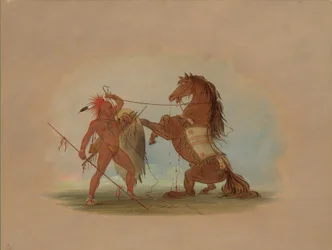 Egy pawnee harcos feláldozza kedvenc lovát, 18611869.