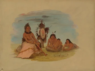 Egy idős minatári főnök és családja, 18611869.