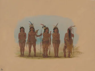 Öt karibi indián, 18541869.