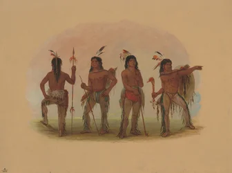 Négy navaho harcos, 18611869.