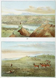 Amerikai indiánok: antilopvadászat George Catlin (1794-1872) metszete