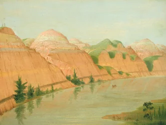 Magnificent Clay Bluffs, 1800 mérfölddel St. Louis felett, 1832.