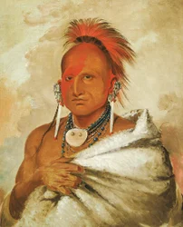 O-rón-gás-see, Medvefogó, ünnepelt harcos, 1832.