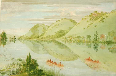 Festői dombok Prairie du Chien felett