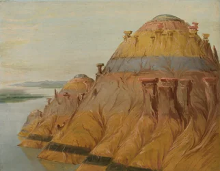 Festői Clay Bluff, 1700 mérfölddel St. Louis felett, 1832.