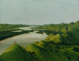 River Bluffs, 1320 mérfölddel St. Louis felett, 1832.