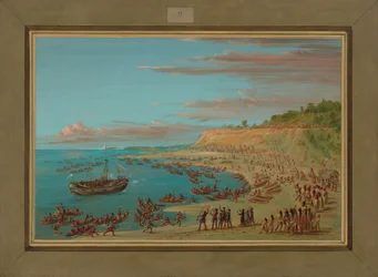 A griff belép a makinawi kikötőbe, 1679. augusztus 27., 1847-48