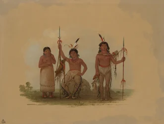 Két Arapaho harcos és egy nő, 18611869.