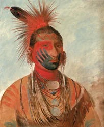 Wash-ka-mon-ya, gyorstáncos, harcos, 1844-1845.