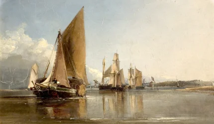 Hajók belépnek a Medway-re