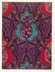 Paisley kendők szövettervezése, 1871 körül