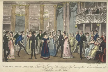 Egy bálterem, "Élet Londonban stb.", Pierce Egan