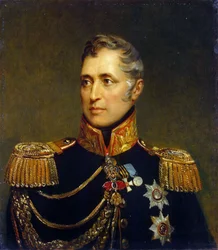 Charles Andre, comte Pozzo di Borgo – Carlo Andrea gróf Pozzo di Borgo (1764-1842) portréja Dawe, George (1781-1829) mellett. Olaj, vászon, méret: 70x62,5, 1827 előtt, Állami Ermitázs, Szentpétervár