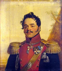 Nyikolaj Grigorjevics Scserbatov gróf (1777-1845) portréja – George Dawe (1781-1829). Olaj, vászon, 1825 előtt. Mérete: 70x62,5 cm. Állami Ermitázs, Szentpétervár