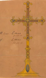 Jones és Willis, fém- és famunkások, valamint birminghami és londoni templombútor-gyártók számára készült tervek