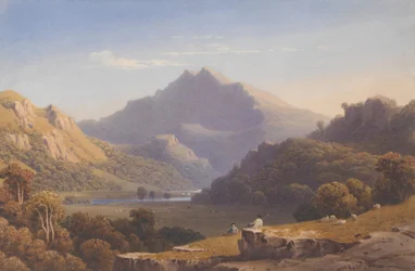 Snowdon Llyn Nantlle-ből, Észak-Walesből, 1832.