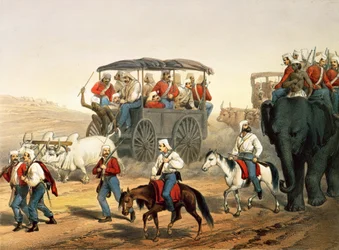 1781.c8 Pl.5 A csapatok Umballába sietnek a „The Campaign in India” c.