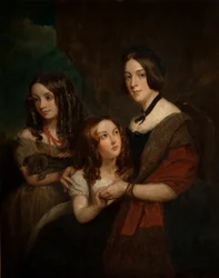 Lady Caroline Towneley két lányával, Caroline-nal és Emilyvel (másolat Francis Grant után), 1860