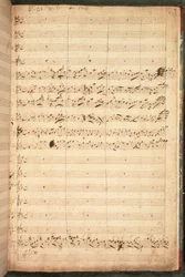 R.M.20.h.5 f18 A II. György és Karolina királyné koronázására írt himnusz eredeti partitúrája