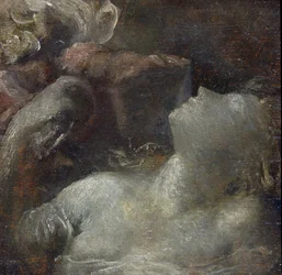 Tanulmány az „Ophelia”-hoz, 1870 körül (panel)