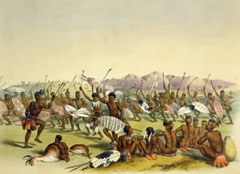 Zulu vadásztánc az Engooi-hegység közelében, 14. tábla a 