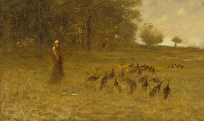 Lány pulykákkal, 1883-84