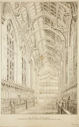 New College Chapel: belső nézet, amely a javasolt tető alternatív kialakítását mutatja