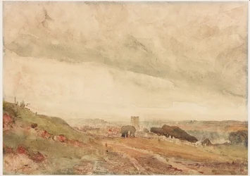 Richmond, Yorkshire (ceruza és akvarell papíron (kártyára ragasztva))