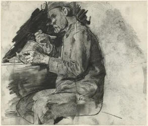 Étkező katona