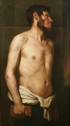 Döglött nyúl (akt tanulmány vagy egy ír férfi tanulmánya), 1858