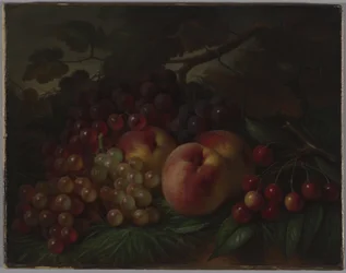 Őszibarack, szőlő és cseresznye, 1860-70 körül (olaj, vászon)