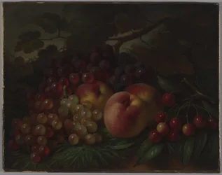 Őszibarack, szőlő és cseresznye, kb. 1860-1870