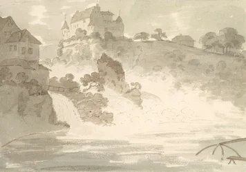 Falls at Schauffhausen, 1782 (wc grafit felett, tollal és tintával papíron)