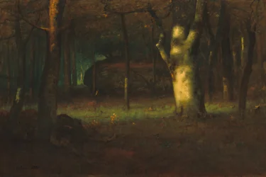 Naplemente az erdőben, 1891.