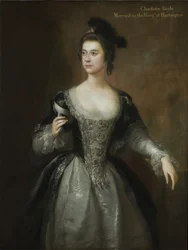 Lady Charlotte Boyle, Clifford bárónő és Hartington Marchioness portréja, 1748-56 körül (olaj, vászon)